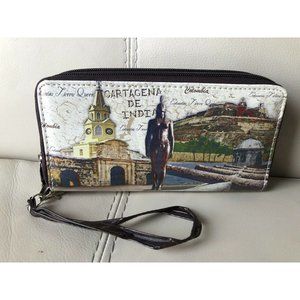 Novelty Print Wallet Cartegena Colombia Coffee